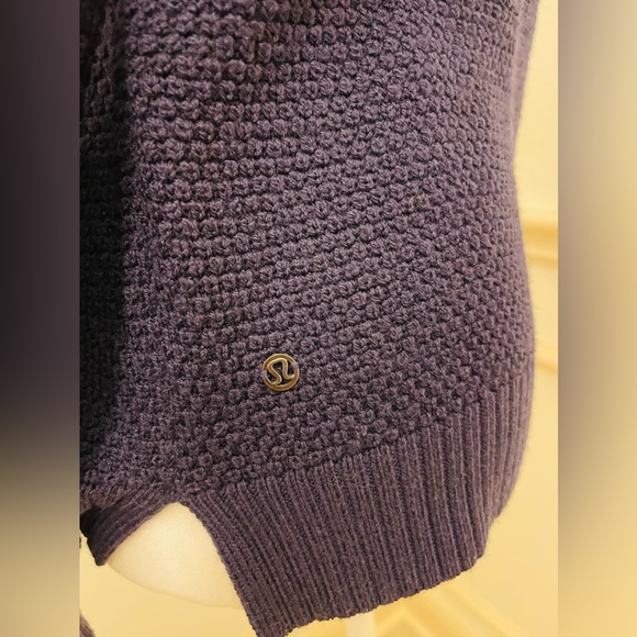 Lululemon Blue Textured Mock Turtleneck Pullover Sweater - Picture 8 of 10
